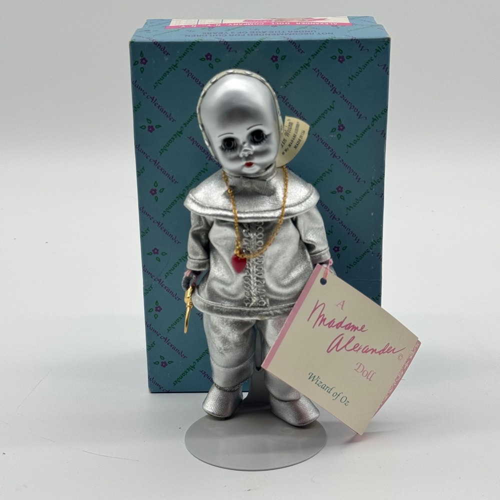 Madame Alexander Wizard of Oz Tin Woodsman 8" Doll Silver Metallic with Box Tag